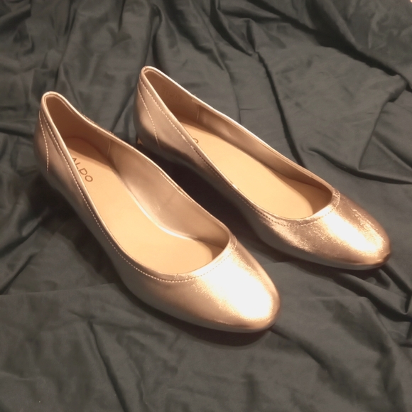 Aldo silver metallic dress shoes